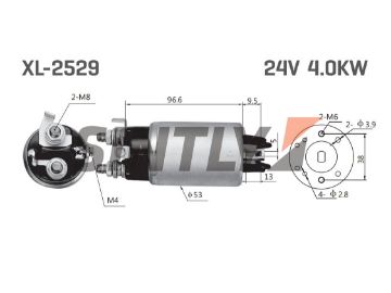 Starter Solenoid Switch WAI-66-6696-2,WHC-Cargo-234869,NEW ERA-SS-2529,Unipoint-SNLS719,SNLS719B,HITACHI-2250-37008,ISUZU-8-97161789-0