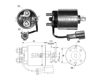 Starter Solenoid Switch ZM-1719,ERA-227106,WAI-66-8136,WOODAUTO-SND12172,AS-PL-UD16146SS,CARGO-232200