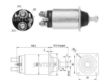 Starter Solenoid Switch ZM-1831,ERA-227122,WOODAUTO-SND13098,BOSCH-2.339.403.017,9000453029,0.001.370.001