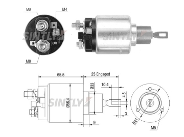 Starter Solenoid Switch ZM-2674,ERA-227188,AS-PL-UD16234SS,BOSCH-2339303262,2339303262,0.001.110.054