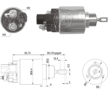 Starter Solenoid Switch ZM-3978,AS-PL-UD16319SS,BOSCH-2339303369,CARGO-333842,ERA-227288,HYUNDAI / KIA-281500L071,TOYOTA-28150-0L070