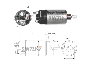 Starter Solenoid Switch ZM-621,WAI-66-91108-1,CARGO-135871,ERA-227559,WOODAUTO-SND1100,BOSCH-0331302002,0.331.302.001,0.331.302.002