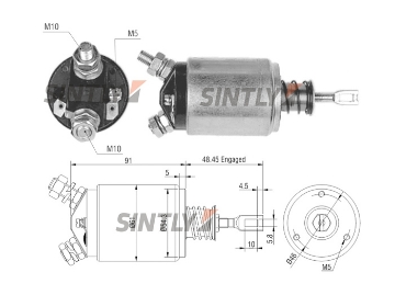 Starter Solenoid Switch ZM-633,WAI -66-9115-1,WOODAUTO-SND1467,ERA-227576,HC-Cargo-231975,BOSCH-0331400068,331402079,0.331.400.008