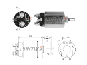 Starter Solenoid Switch ZM-682,WAI-66-8100,UNIPOINT-SNLS-615,WOODAUTO-SND1312,CARGO-132093,ERA-227645,HC-Cargo-132093