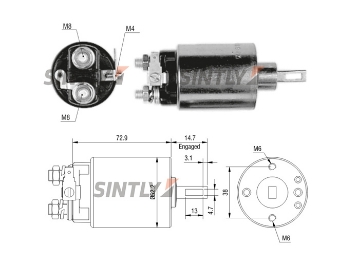 Starter Solenoid Switch ZM-683,CARGO-132058,ERA-227647,HC-Cargo-132058,UNIPOINT-SNLS-614,WAI / TRANSPO-66-8111,WOODAUTO-SND1750