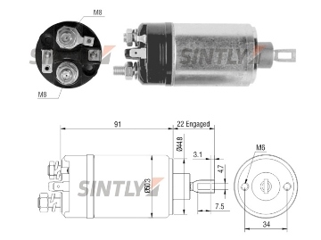 Starter Solenoid Switch ZM-724,BOSCH-331302011,0331302047,0331302052,03313020