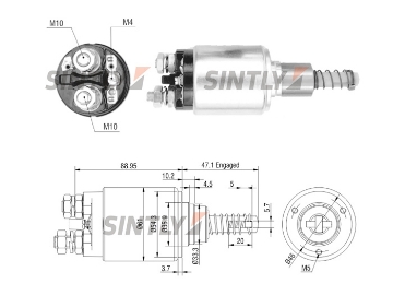 Starter Solenoid Switch ZM-734,WAI-66-9141,CARGO-137368,ERA-227714,AS-PL-UD15957SS,BOSCH-0.331.402.011,0331402011,0331402511